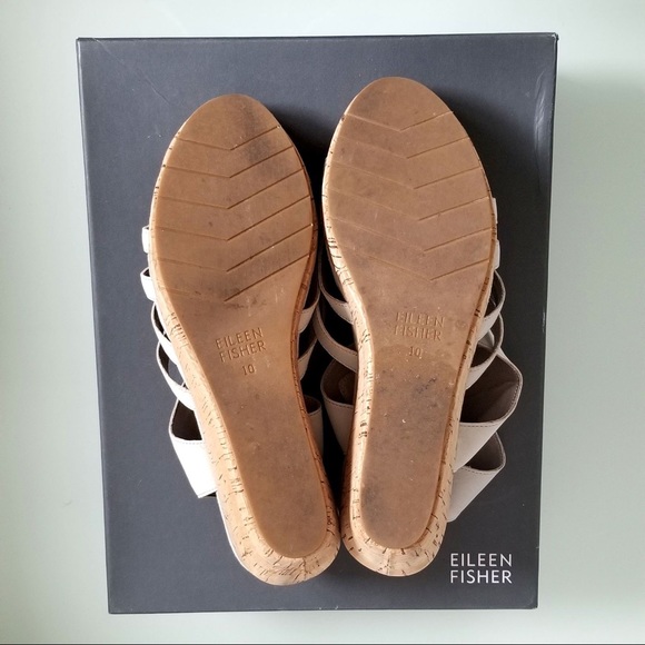 Eileen Fisher ankle wrap platform wedge - Picture 6 of 7
